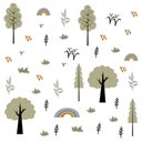 Ver imagem 2 de Adesivo Papel de Parede Infantil Floresta Árvores Pássaros