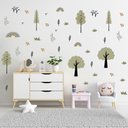 Ver imagem 1 de Adesivo Papel de Parede Infantil Floresta Árvores Pássaros