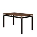 Ver imagem 1 de Mesa Malva 91x68 cm Preta Com Tampo De Madeira BP Nature Artefamol 10138/11273 - PRETO FOSCO/TP BP