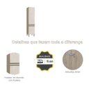 Ver imagem 2 de Paneleiro Simples Crema Greta 2 Portas 3 Prateleiras Megasul