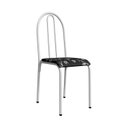 Ver imagem 6 de Conjunto Mesa Jantar Diamante 4 Cadeiras Estofadas Tampo Quadrado MDF Branco Floral Preto