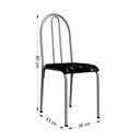 Ver imagem 3 de Conjunto Mesa Jantar Diamante 4 Cadeiras Estofadas Tampo Quadrado MDF Branco Floral Preto