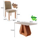 Ver imagem 3 de Conjunto de Mesa de Jantar Tampo de Vidro Off White Agata e 4 Cadeiras Paola Madeira Sued Joli e Cin