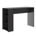 Ver imagem 2 de Bancada Alta Preta de Cozinha com 2 Banquetas 3 Prateleiras