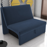 Sofá Cama 2 Lugares Malu Reclinável Tecido Suede 115x88x80cm - Azul - 5