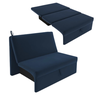 Sofá Cama 2 Lugares Malu Reclinável Tecido Suede 115x88x80cm - Azul - 1