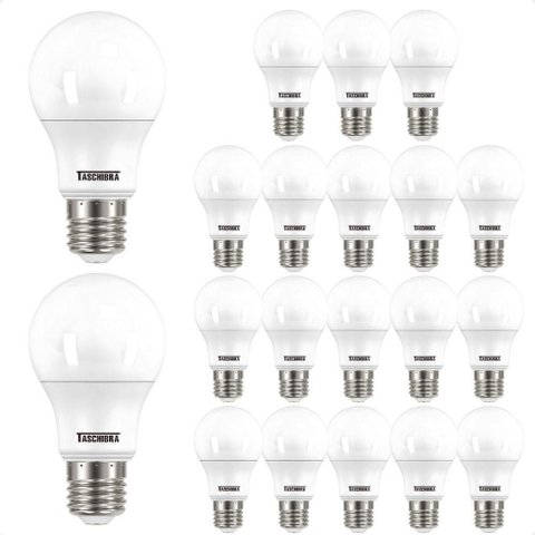 Kit 20 Lâmpadas Led Bulbo Tkl 9w Taschibra E27 Bivolt 4000k Neutro