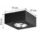 Ver imagem 3 de Luminária Plafon Preto de Sobrepor Box 17cm GU10 12W Dital