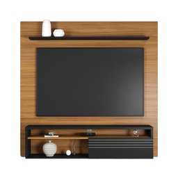 Painel Home Suspenso Para TV Até 65 Polegadas Porta Deslizante Sala de Estar Marrom Madeira e - 2 Painel Home Suspenso Para TV Até 65 Polegadas Porta Deslizante Sala de Estar Marrom Madeira e - 2