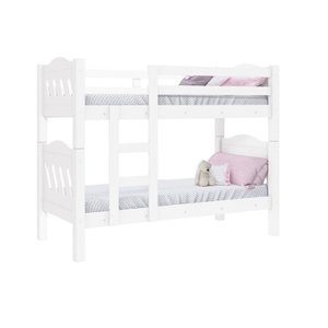 Cama Beliche Solteiro Perola Versátil Camas Fênix - Branco