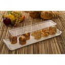 Ver imagem 2 de Bandeja Servir Retangular com Tampa 15x50 Branca em Policarbonato Linha Profissional Cook Vem