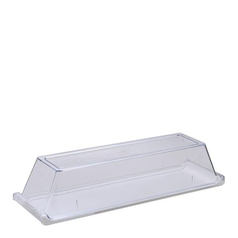 Bandeja Servir Retangular com Tampa 15x50 Branca em Policarbonato Linha Profissional Cook Vem