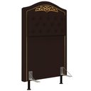 Ver imagem 1 de Cabeceira Cama Box Solteiro 90Cm Corano Marrom Escuro