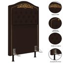 Ver imagem 4 de Cabeceira Cama Box Solteiro 90Cm Corano Marrom Escuro