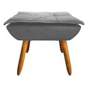 Ver imagem 4 de Kit 2 Poltronas Pés Palito Com Puff Opla Grafite