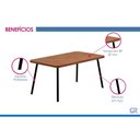 Ver imagem 4 de Mesa Sala Jantar Stellar 160cm+6 Cadeiras Nina Preto Carraro