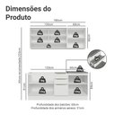 Ver imagem 3 de Armário de Cozinha Compacta 180 X 60 cm Branco/Branco Veludo Lux Madesa 05