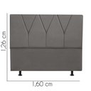 Ver imagem 3 de Cabeceira Estofada Cama Box Queen Jade 160cm Courino:cinza Escuro