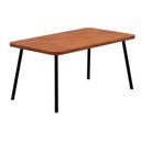 Ver imagem 7 de Conjunto: Mesa de Cozinha Stellar 1597 Aço C/ Tampo Madeirado 160x90cm e 6 Cadeiras Soft Preto/