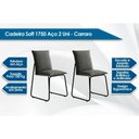 Ver imagem 3 de Conjunto: Mesa de Cozinha Stellar 1597 Aço C/ Tampo Madeirado 160x90cm e 6 Cadeiras Soft Preto/