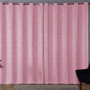 Ver imagem 2 de Cortina Sala Jacquard 2.80m X 1.70m Semi Blackout Requinte Varão Simples:Rosa
