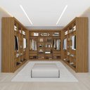 Ver imagem 1 de Guarda Roupa Closet Triplo Nt6060 Mdf Freijó Amoudi Móveis