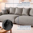 Ver mais imagens de Sofá Cama Modular Orgânico Retrátil 4 Lugares Base Madeira Maciça 290cm Marrocos