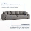 Ver imagem 7 de Sofá Cama Modular Orgânico Retrátil 4 Lugares Base Madeira Maciça 290cm Marrocos