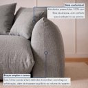 Ver imagem 5 de Sofá Cama Modular Orgânico Retrátil 4 Lugares Base Madeira Maciça 290cm Marrocos