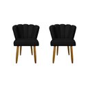 Ver imagem 1 de Kit 02 Cadeiras para Mesa de Jantar Flor Pés Palito Balaqui Decor Preto