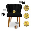 Ver imagem 2 de Kit 02 Cadeiras para Mesa de Jantar Flor Pés Palito Balaqui Decor Preto