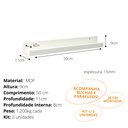 Ver imagem 3 de Kit 2 Prateleira Mdf Quadro Livro Tempero Enfeite Decoração