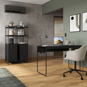 Ver imagem 1 de Estante Estilo Industrial de Aço com Gaveta e Porta Criare Preto