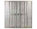 Ver imagem 1 de Porta Balcao 6 Folhas Aluminio Brilhante 2,10x1,80 C/fechadura