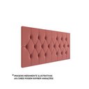 Ver imagem 2 de Cabeceira Elisa Solteiro Estofada Suede Capitonê Design Elegante Conforto para Quarto - Rosa