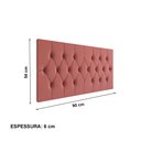 Ver imagem 4 de Cabeceira Elisa Solteiro Estofada Suede Capitonê Design Elegante Conforto para Quarto - Rosa