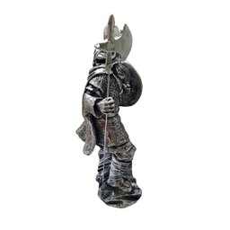 Estatueta Guerreiro Medieval Cor Prata 37cm Utilidade Criativa Samurai - 4