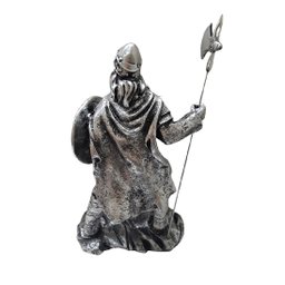 Estatueta Guerreiro Medieval Cor Prata 37cm Utilidade Criativa Samurai - 2