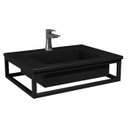 Ver imagem 1 de Bancada Suspensa Banheiro Ferro Iron Black 60x45 Cm