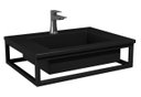 Ver imagem 1 de Bancada Suspensa Banheiro Ferro Iron Black 60x45 Cm