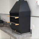 Ver imagem 2 de Churrasqueira Wall Vesuvio Vulkania Grill com Grelha de Inox para Churrasco - Preto