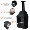 Ver imagem 4 de Churrasqueira Wall Vesuvio Vulkania Grill com Grelha de Inox para Churrasco - Preto