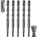 Ver imagem 1 de Broca Vídea Fura Parede Concreto 10mm X 160mm Encaixe Sds Plus | Fertak | Kit 05 Un