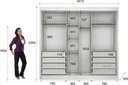 Ver imagem 4 de Guarda Roupa Casal 3 Portas 8 Gavetas - Londres-branco - Móveis Novo Horizonte