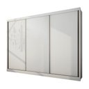 Ver imagem 2 de Guarda Roupa Casal 3 Portas 8 Gavetas - Londres-branco - Móveis Novo Horizonte