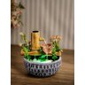 Fonte Agua Decorativa de Mesa Cascata Chafariz Bambu Resina - 6