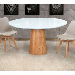 Mesas de Jantar Cone Casa MAD Mesa Cone Branco 1,10m - 1