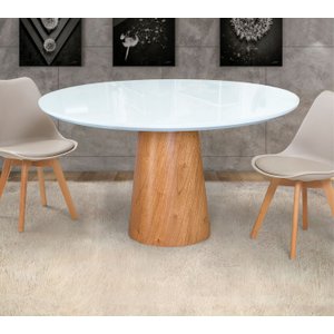 Mesas de Jantar Cone Casa MAD Mesa Cone Branco 1,10m