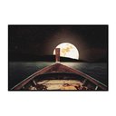 Ver imagem 1 de Quadro Decorativo Paisagem Luar com Moldura Caixa de 3cm de Profundidade 100x70cm