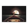 Quadro Decorativo Paisagem Luar com Moldura Caixa de 3cm de Profundidade 100x70cm - 1